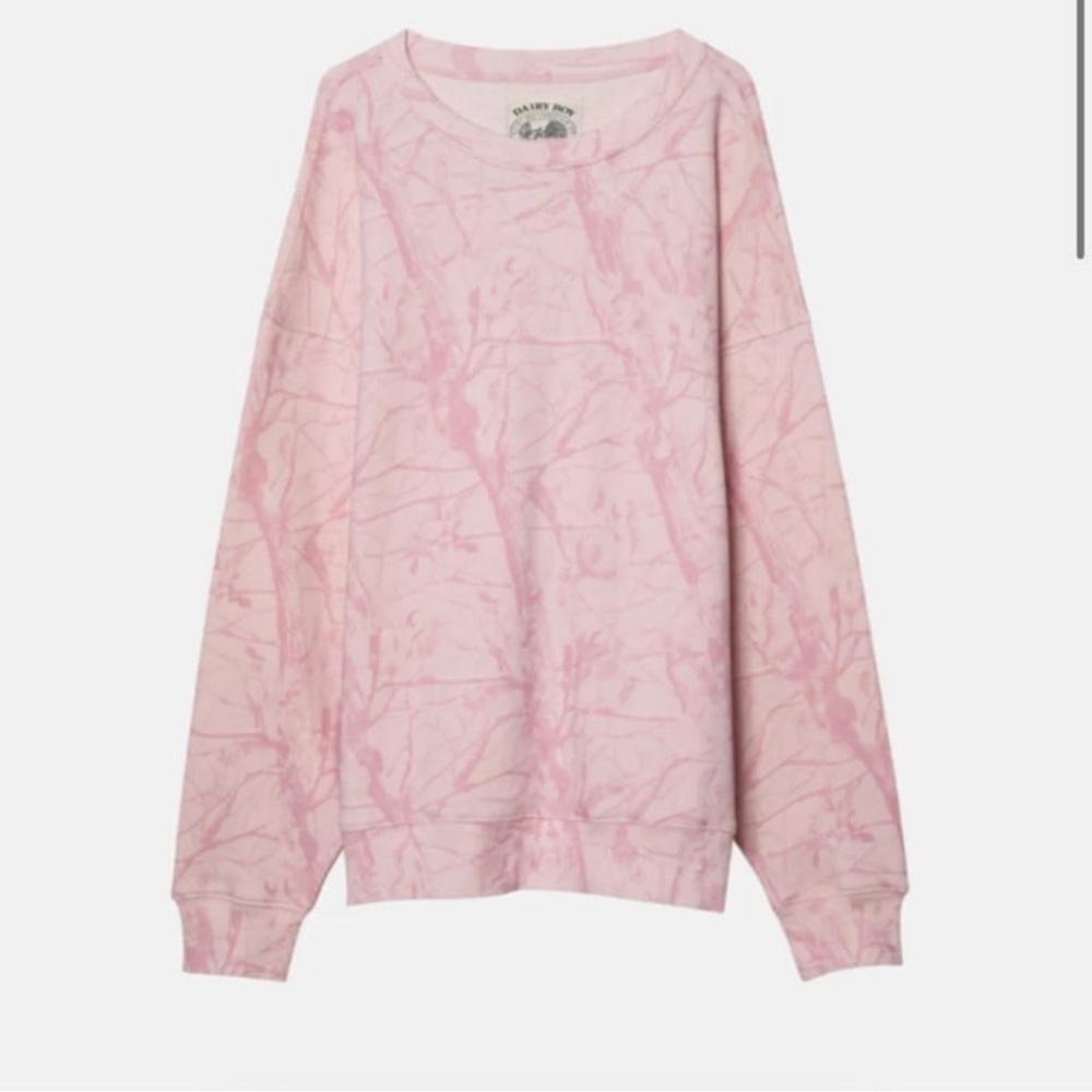 Dairy Boy pink camo sweatshirt